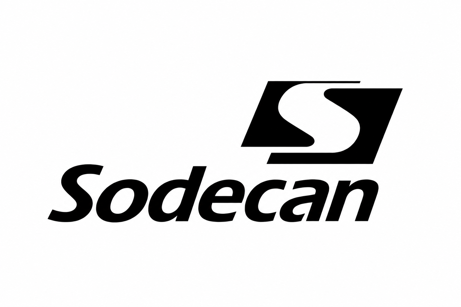 Logotipo Sodecan en blanco y negro